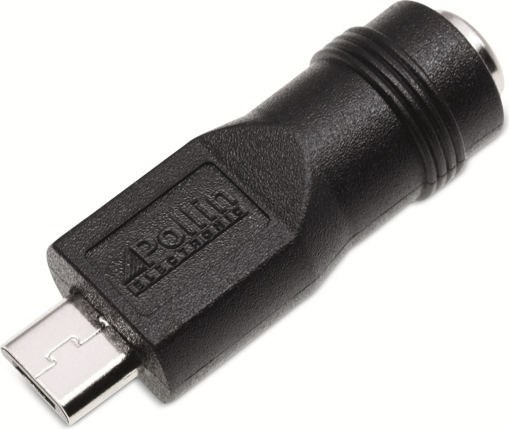 Hohlsteckeradapter, 5,5/2,1 Hohlkupplung auf Micro-USB-Stecker