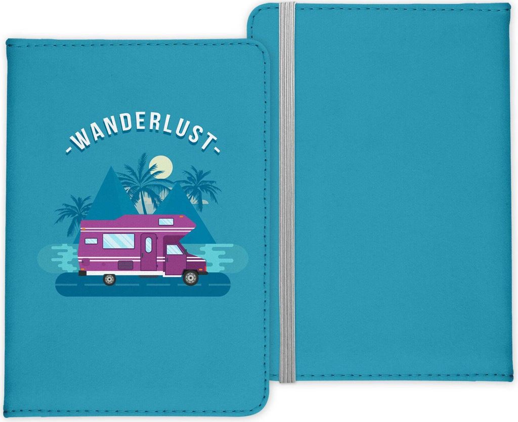 22Feels Reisepasshülle Organizer Reisen Gadgets Wanderlust Camper Camping Urlaub Urlaub Kunst-Leder Etui Cover Frauen Männer Kinder