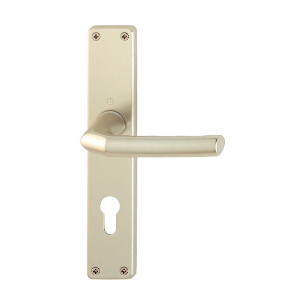 Hoppe Birmingham Langschildgarnitur F2 Aluminium Neusilber 1117/202SP, PZ Profilzylinder
