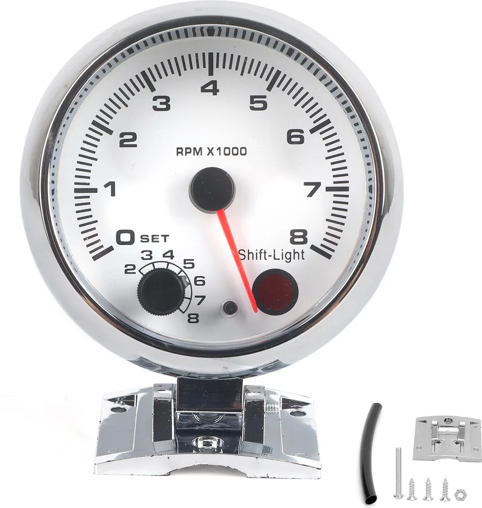 Tachymètre Essence 4/6/8 Cylindres 7 Couleurs LED 8000 RPM pour Auto