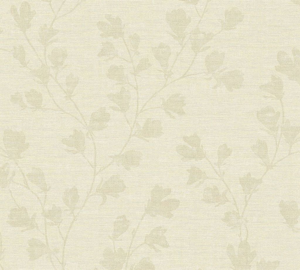 Profhome 387475-GU Blumen Tapete Textiloptik matt creme grau 5,33 m2