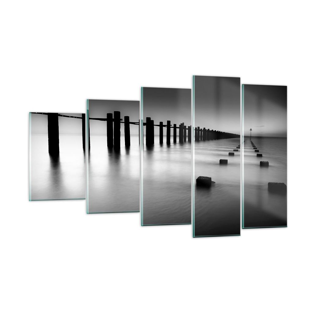 Bilder auf glas - Meer Ufer Ozean Horizont - 100x60cm - Glasbilder - Wandbilder - Kunstdruck - zum Aufhängen bereit - Wanddekoration aus Glas - Gl...