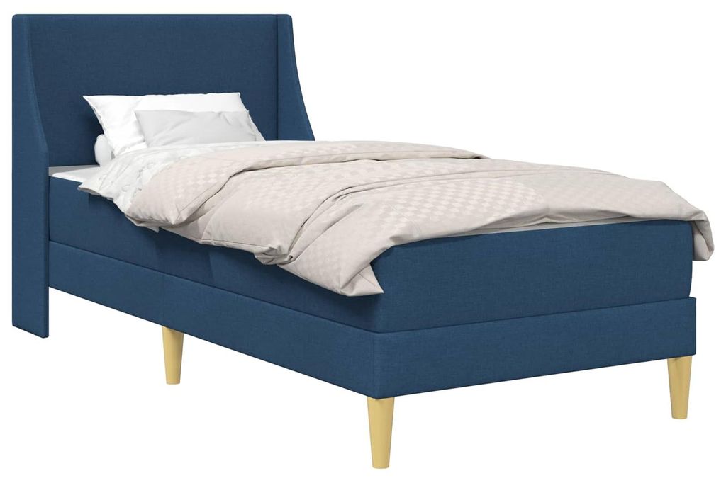 vidaXL Bettgestell mit Matratze mit Kopfteil Polyester