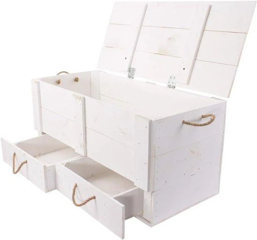 Armoire en bois blanc anti-poussière avec tiroirs pour chambre ordonnée