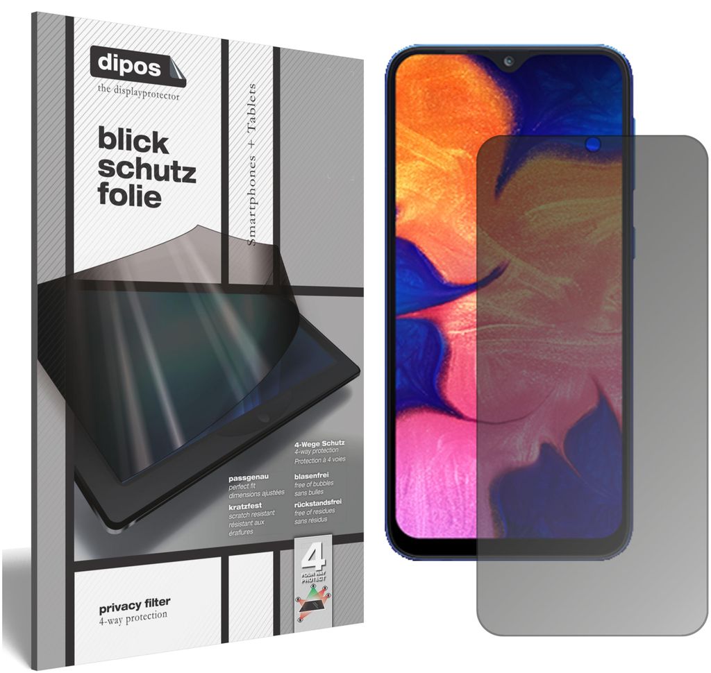 Schutzfolie für Samsung Galaxy A10 Blickschutzfolie matt Folie Display Schutz