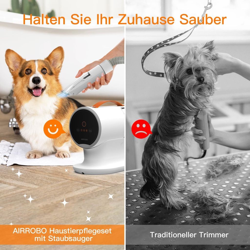 AIRROBO PG100 Hundeschermaschine mit Staubsauger, Profi Produktbild 3