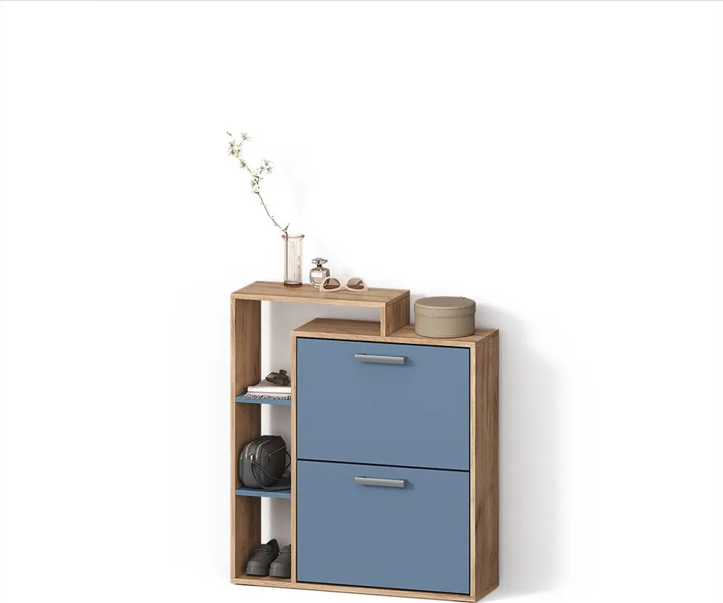 Scarpiera Salvaspazio Livinity Ortello 80x90 Rovere/Blu | Offerta