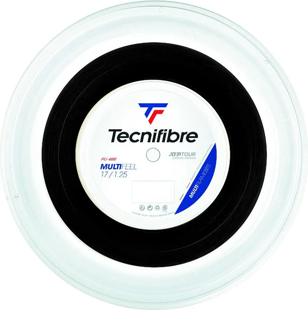 Rouleau de Cordage Tennis Tecnifibre Multifeel Noir 1.25mm - Confort Total