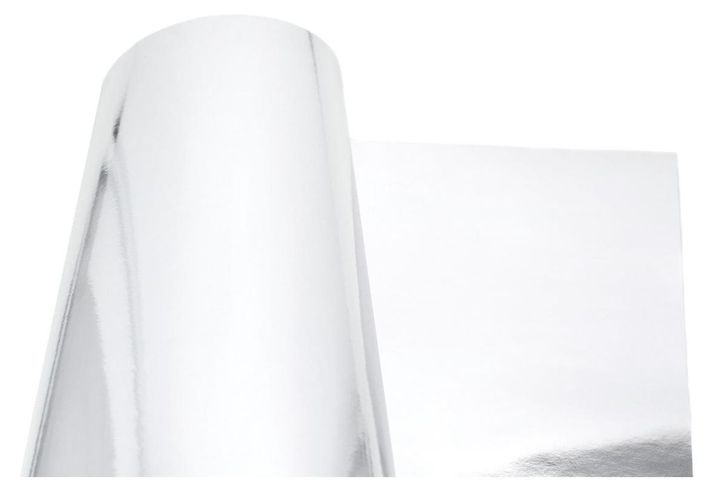 Geschenkpapier einfarbig 70cm x 2m Rolle Silber metallic Produktbild 