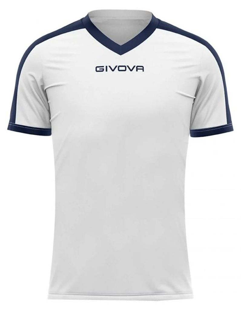 Givova - "Revolution" T-Shirt für Herren MR536 (S) (Weiß/Marineblau)