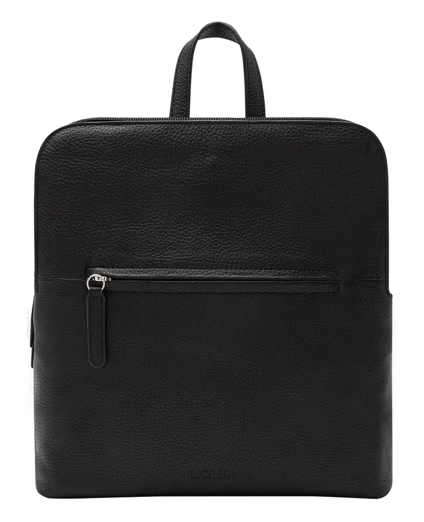 Sac à Dos Travail et Loisirs Monika L.CREDI Cuir Noir Look Professionnel