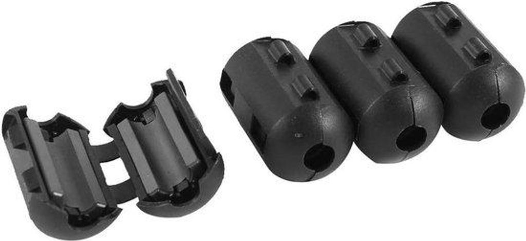 Set van 4 UF50B EMI RFI Noise Ferriet Core Suppressor Filters voor 5mm Kabel mit Leistungsstarker Interferenzunterdrückung.