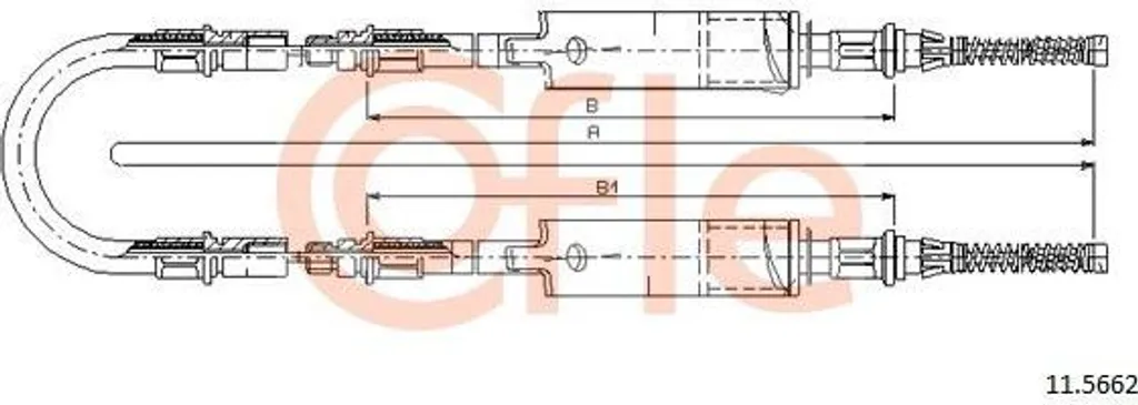 Réparer frein à main bloqué Transit avec câble COFLE OE 6658707