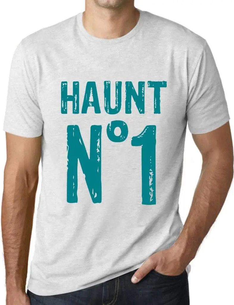Herren Grafik T-Shirt Spuk Nr 1 – Haunt No 1 – Öko-Verantwortlich Vintage Jahrgang Kurzarm Lustige Druck Geburtstag Geschenk Mann