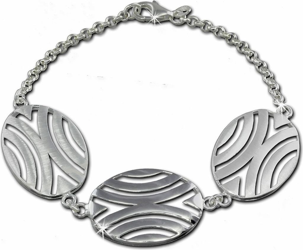 SilberDream Damen-Armband Afrika Sterling Silber matt 19cm silber SDA417