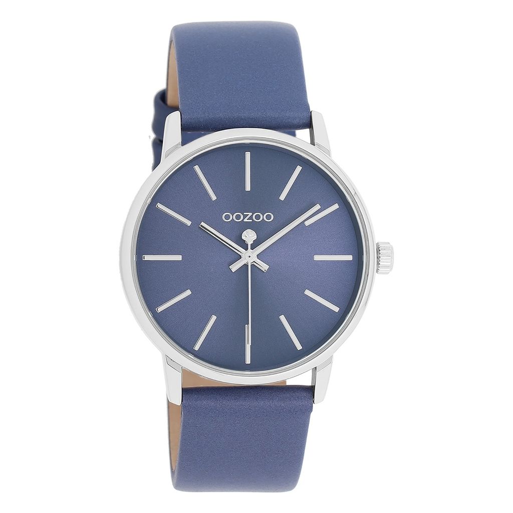Oozoo Armbanduhr dunkelblau Leder Timepieces Damen Analog-Quarzuhr UOC11064