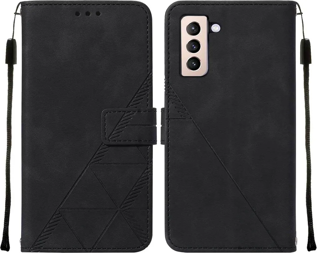 Custodia Slim Flip per Samsung S21+ 5G Nera - Portafoglio e Stand
