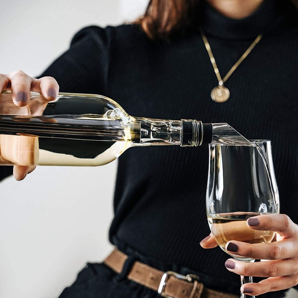 4er/Set Edelstahl Weinausgießer Wine Sceptre Weinkühlstab Produktbild 6