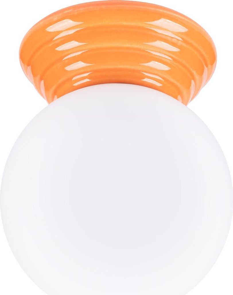 Plafond ZORI orange IP44 1xG9 8W glasierte Keramik/Glas 12x16x12cm Sollux Lighting