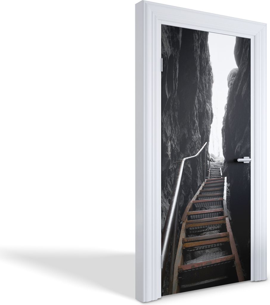 Türaufkleber Innentüren Selbstklebende Kreativ Wandsticker - Treppe in der Höhle - 95 x 205 cm
