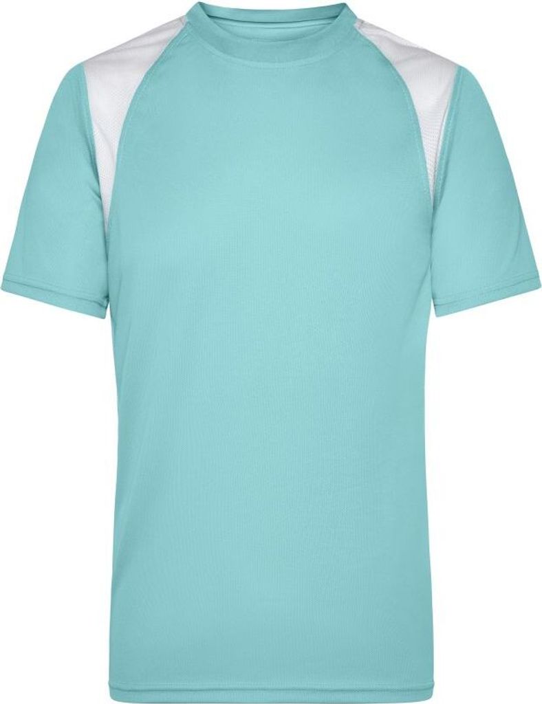 Men's Running-T Atmungsaktives Laufshirt mint/white, Gr. XL