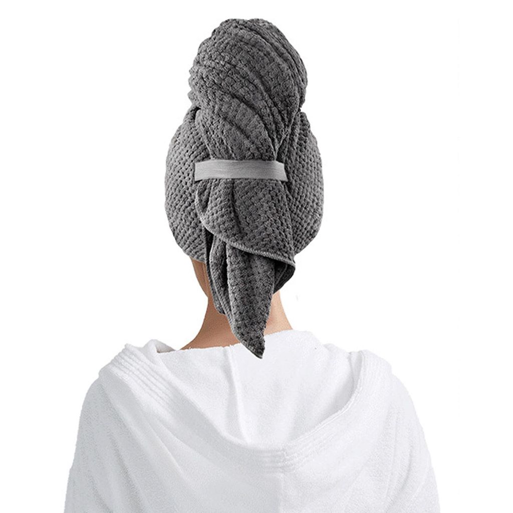 OKWISH Mikrofaser Haarturban Groß 63x105 cm, Saugfähiges Produktbild 