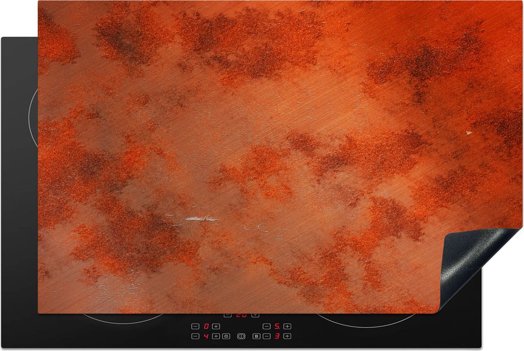 KitchenYeah Herdabdeckplatte Rost - Industrie - Metall - Stahl , 81x52cm, Küche Deko, Glaskeramikfeld Herdabdeckung, Abdeckplatte fùr Kochfeld