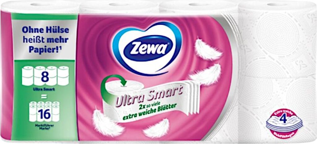 Zewa Toilettenpapier Ultra Smart 4-lagig 8x280 Blatt