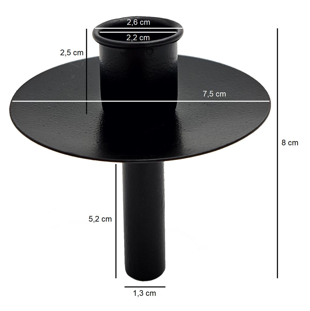 4 STÜCK Kerzenhalter für Flaschen Metall schwarz Kerze Produktbild 2