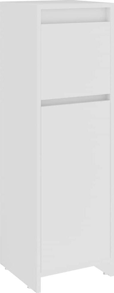 A white cabinet with two doors.