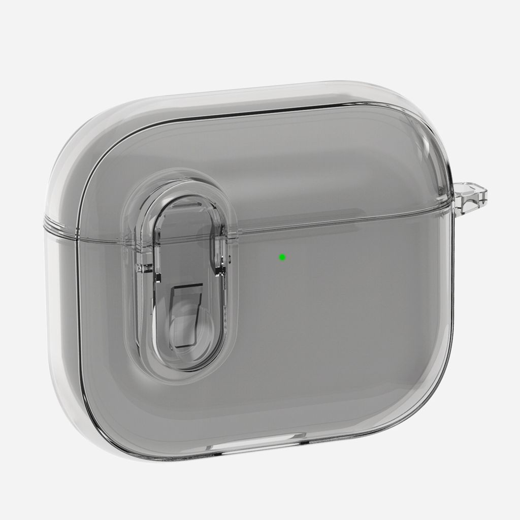 INF Transparente AirPods 4 Hülle mit Karabiner, Stoßfeste Produktbild 