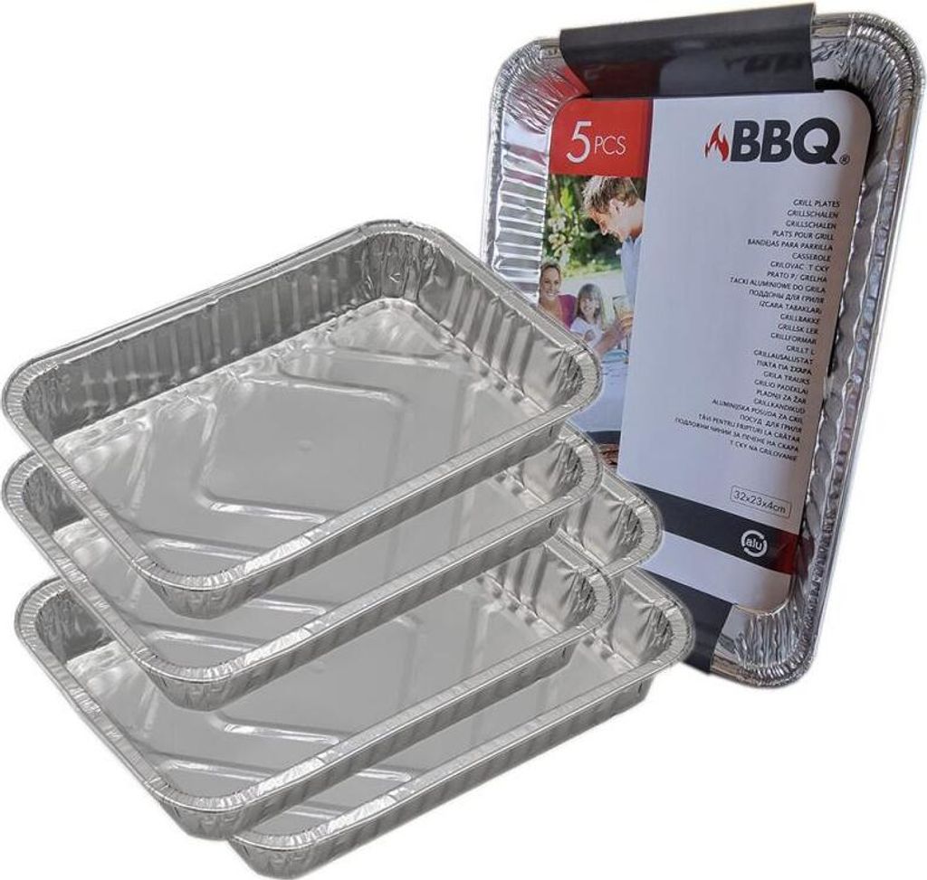 geschirrset Aluminium 5 Stück silber Produktbild 