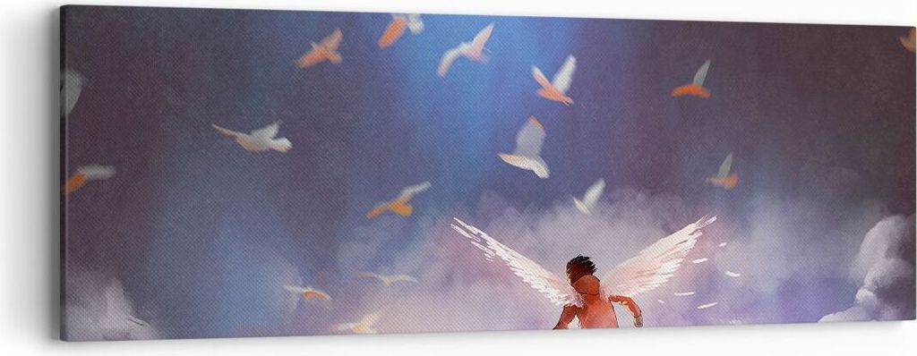 Bild auf Leinwand - Leinwandbild - Fantasie Märchen - 90x30cm - Wand Bild - Wanddeko - Wandbilder - Leinwanddruck - Bilder - Kunstdruck - Wanddeko...