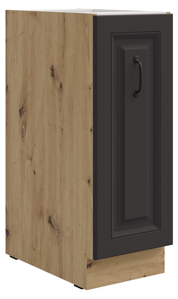 Unterschrank 30 Schrankauszug Stilo Weiß + Eiche Artisan Produktbild 