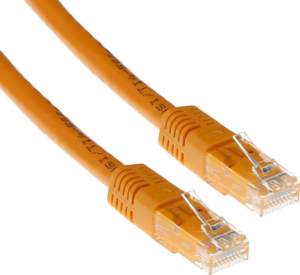 Cavo Internet 5 Metri Cat6a ACT IB4305 | Arancione Robusto e Veloce