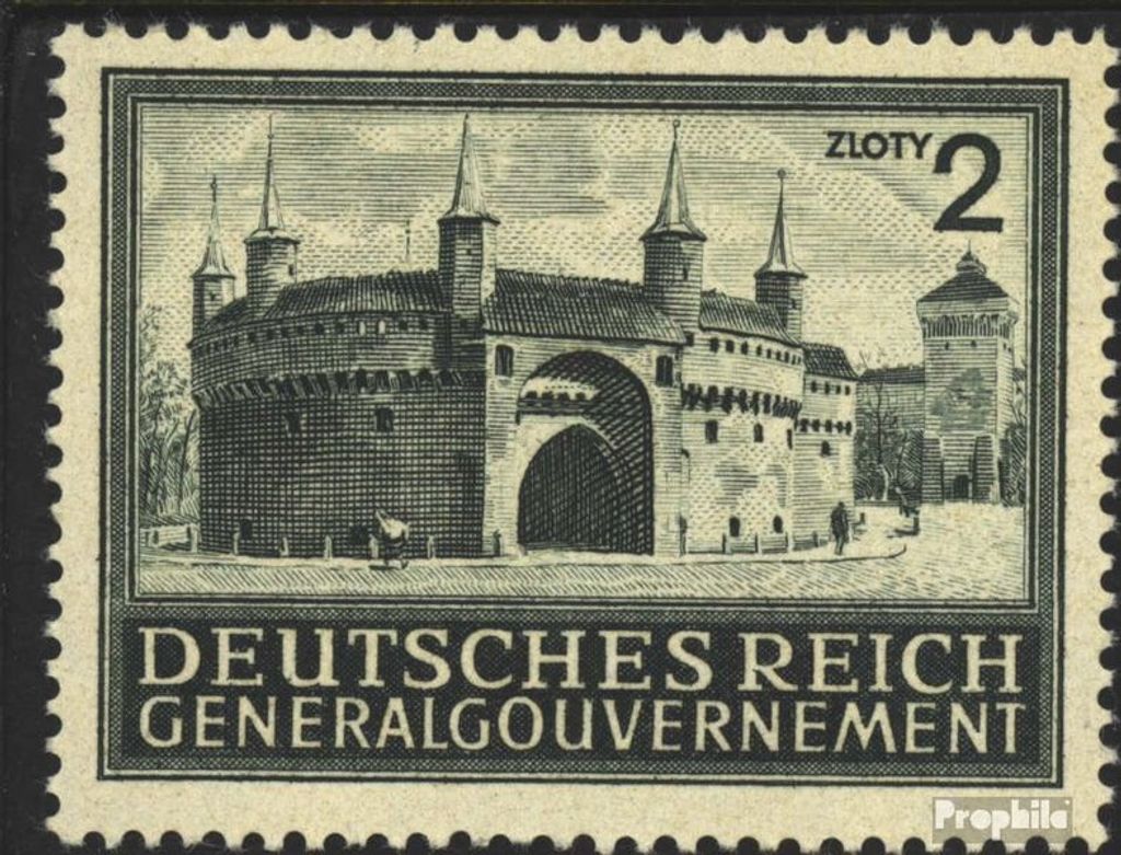 Briefmarken Generalgouvernement 1943 Mi 113 postfrisch Bauwerke