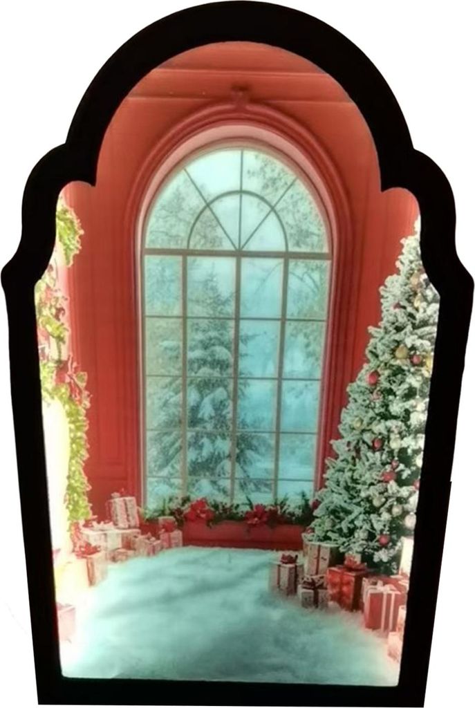 Weihnachtsschmuck USB-Anschluss Hologrammspiegel Festliche Atmosphäre Funkelnde Weihnachtsdekoration Home Party Feiertagsdekor