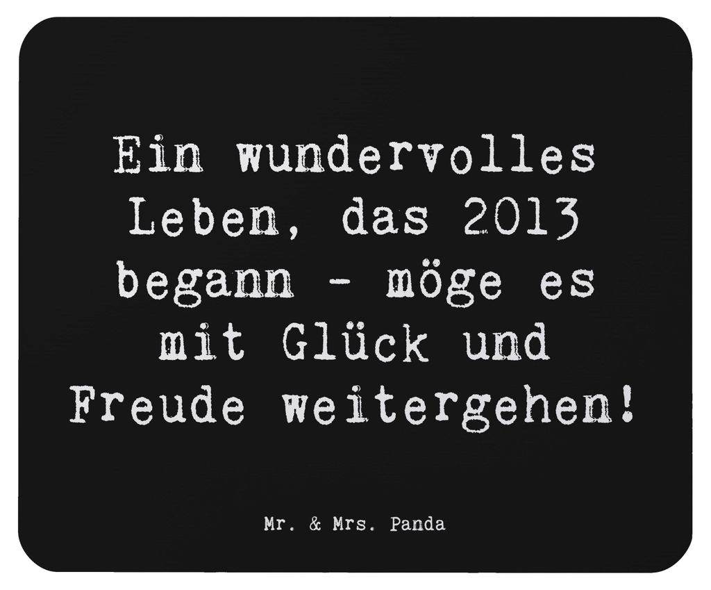 Mr. & Mrs. Panda Mousepad Spruch 2013 Geburtstag Wundervoll - Schwarz - Geschenk, Geburtstagsgeschenk, Mouse Pad, Slogan, Glückwunsch, pc mausunte...