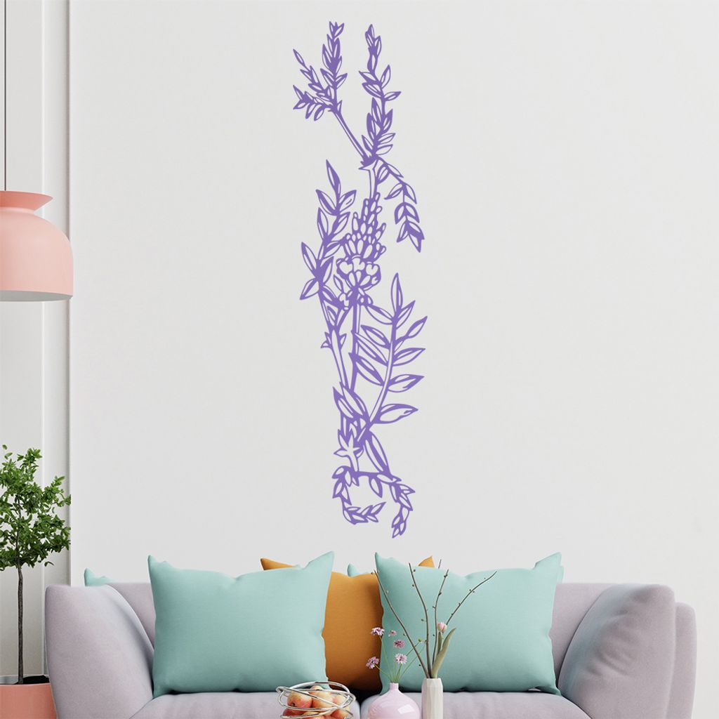 Blumen - Ranken Wandtattoo in 6 Größen - Wandaufkleber Wall Sticker - Dekoration, Küche, Wohnzimmer, Schlafzimmer, Badezimmer