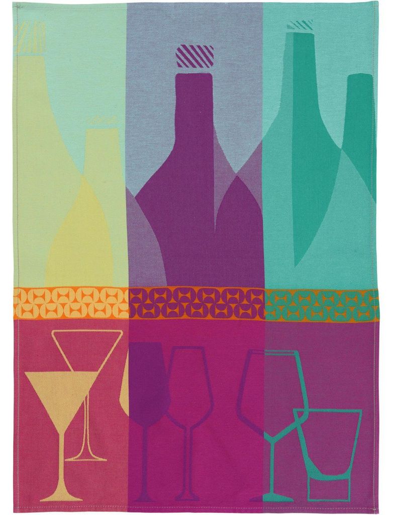 Sander Bar 50x70 eckig - 16 aqua/purple - Geschirrtuch