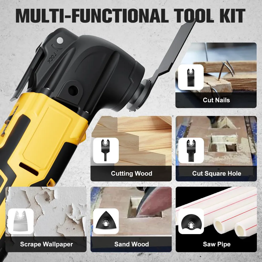 Multitool oscillant 18V avec variateur de vitesse et fixation rapide - 5