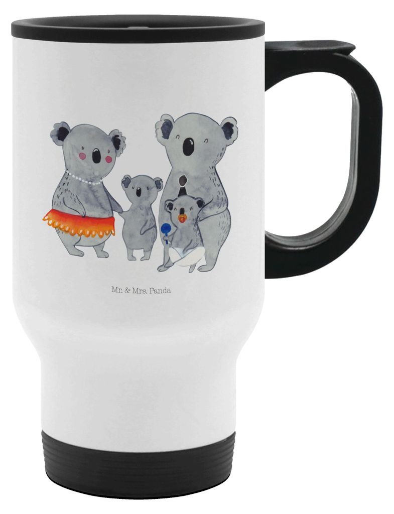 Mr. & Mrs. Panda Thermobecher Koala Familie - Weiß - Geschenk, Koalas, Opa, Mama, Kaffeebecher To Go, Klein, thermosbecher, Kinder, trinkbecher mi...