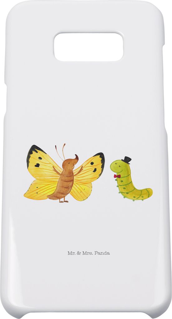 Mr. & Mrs. Panda Samsung Galaxy S8 plus Handyhülle Raupe Schmetterling - Weiß - Geschenk, Lustige Sprüche, Kokon, Hülle, Entwicklung, Handy, Ca...