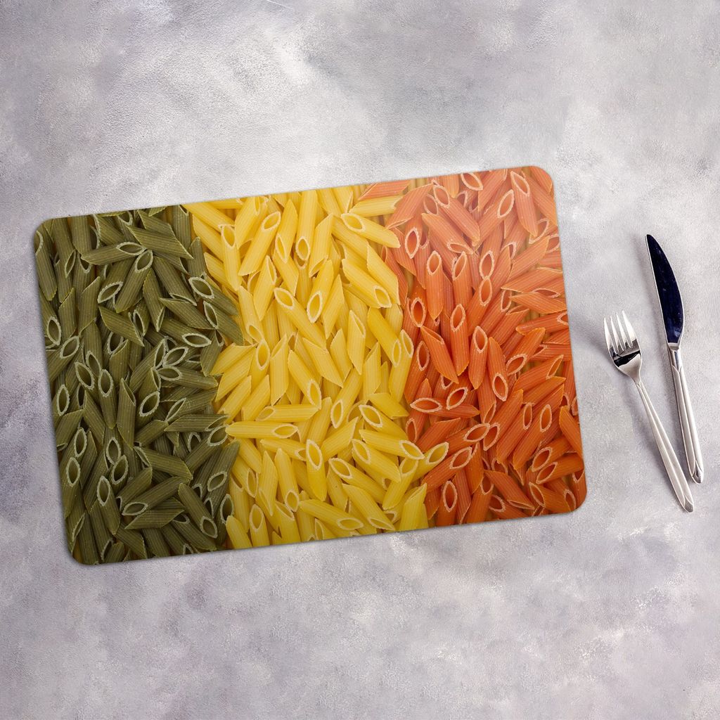 Tischset 4x45x30 cm Platzset Tischmatte Platzmatte Untersetzer - Pasta Italienisch