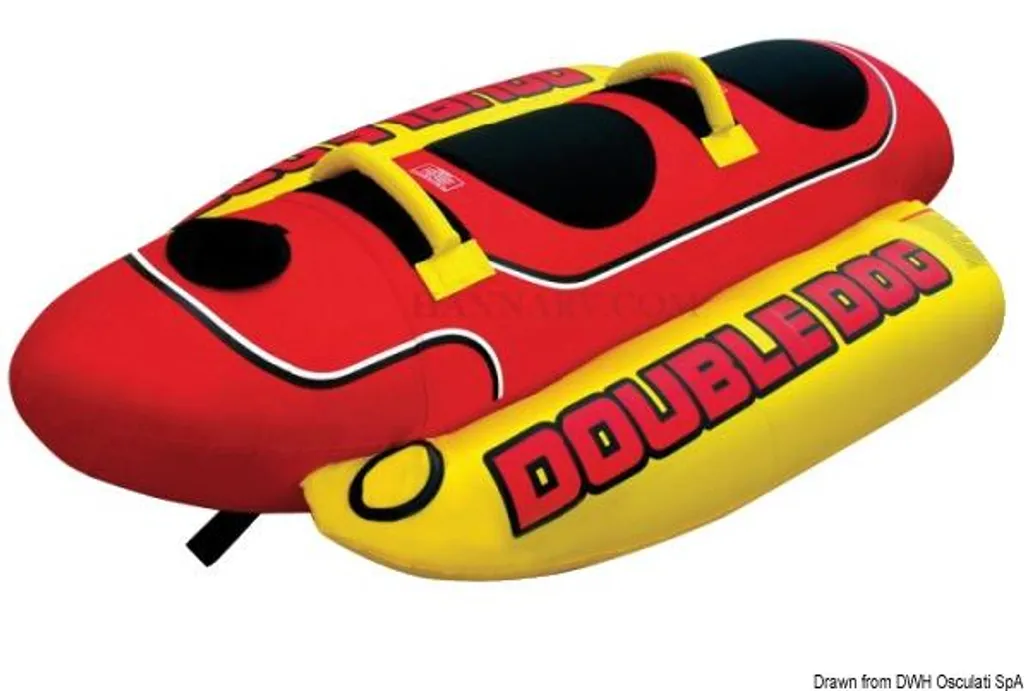 Bouée Tractée Stable 2 Personnes AIRHEAD Double Dog HD-2 Anti-Choc