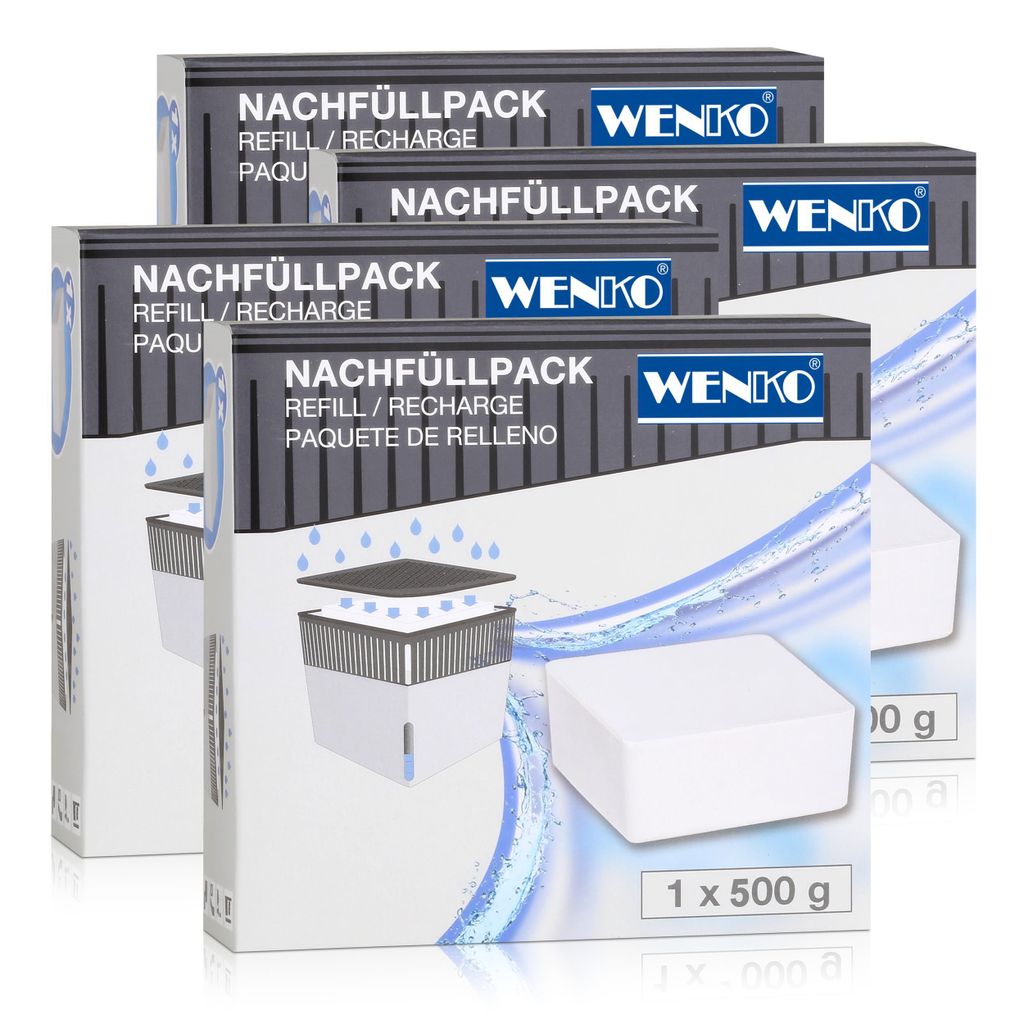 Wenko 50260100 Design Raumentfeuchter Cube Nachfüller 500g Produktbild 