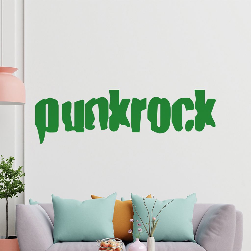 KIWISTAR Punk Rock Font - Rock Pogo Nieten Aufnäher Wandtattoo in 6 Größen - Wandaufkleber Wall Sticker - Dekoration, Küche, Wohnzimmer, Schlaf...