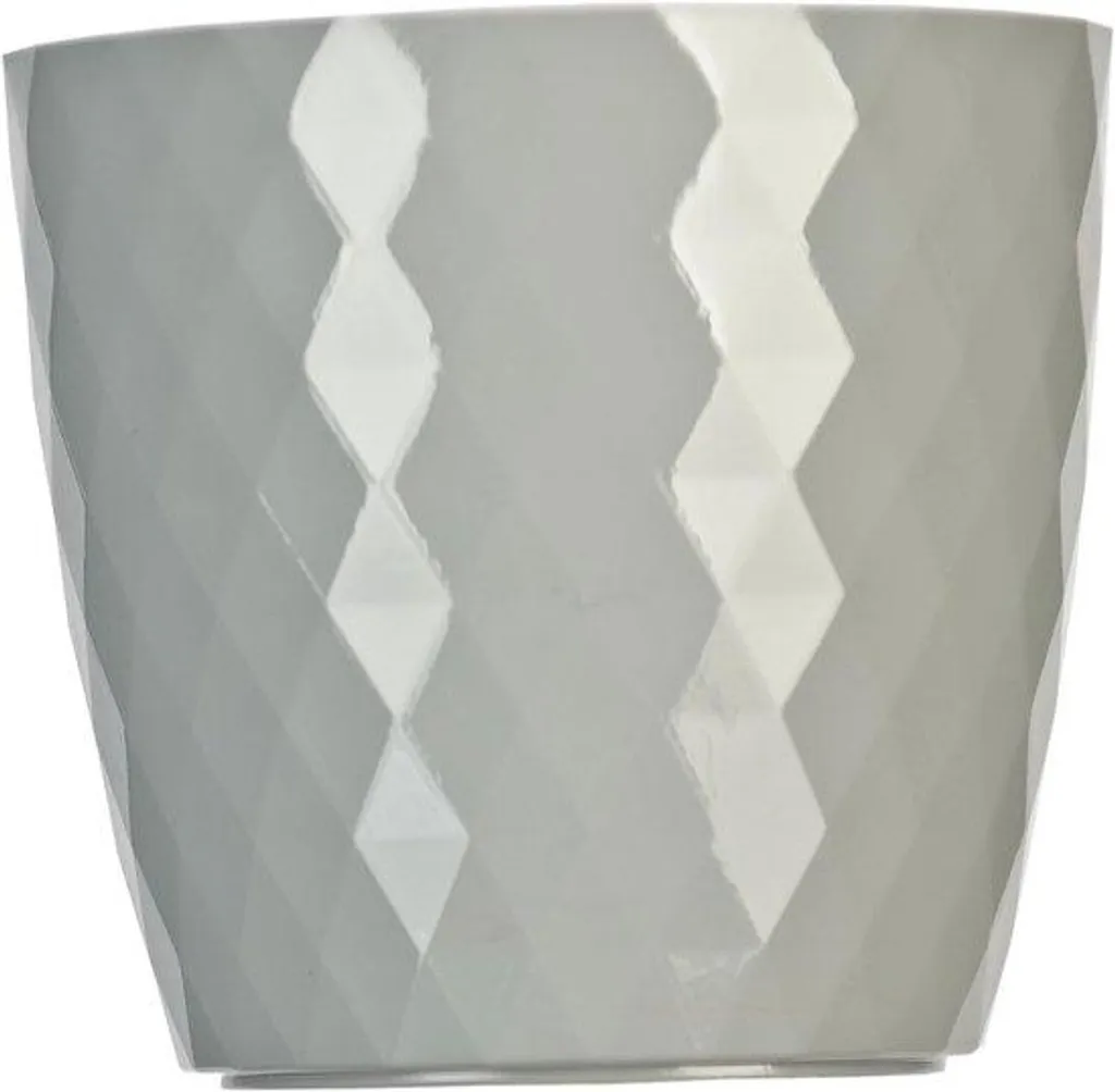 Pots de fleurs modernes en plastique gris 30x20 cm pour jardin et balcon