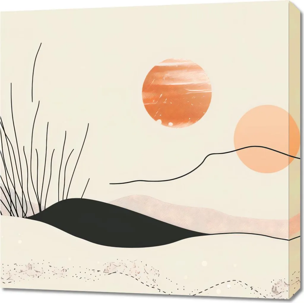 Image Collines douces 70 x 70 cm pour Ambiance Zen et Cocooning