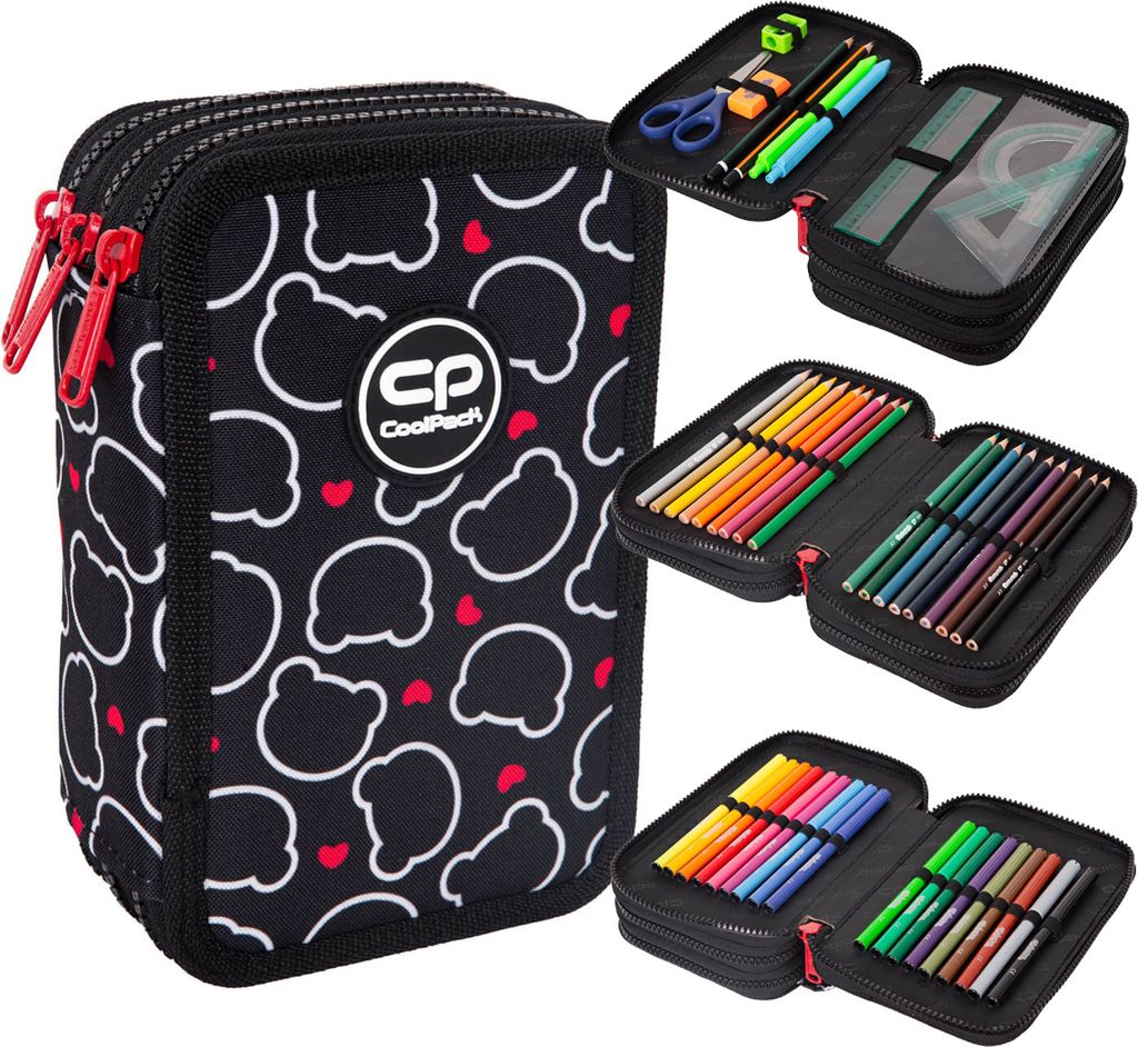 Astuccio per matite CoolPack con orso XXL nero, verde 44 Immagine del prodotto 